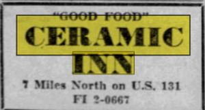 Ceramic Inn (Indian Village) - Mar 22 1959 Ad (newer photo)